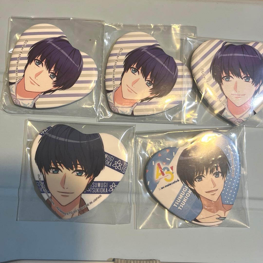 月岡紬 エースリー A3! ハート缶バッジ - メルカリ