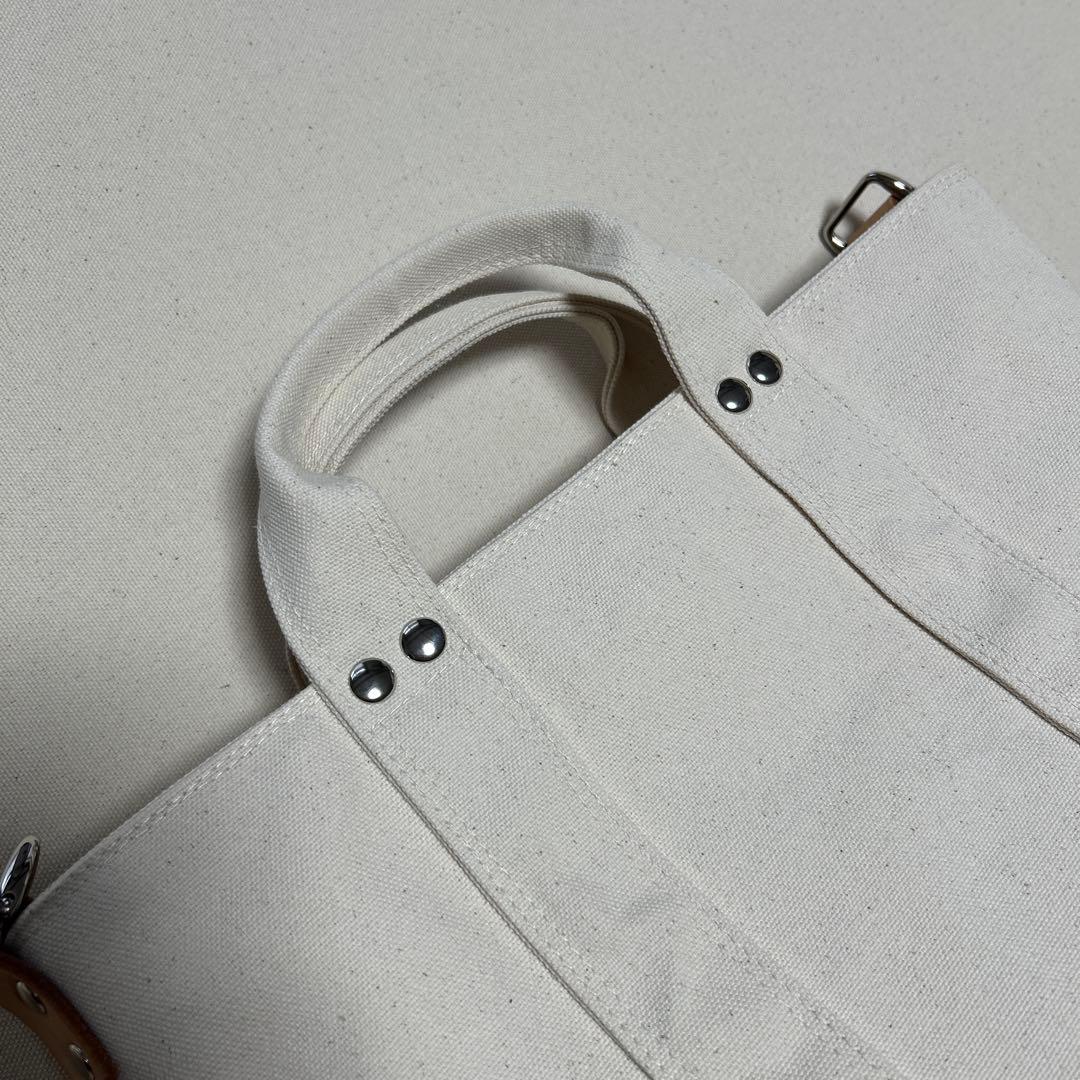 倉敷帆布　ホワイトキャンバス トートバッグ