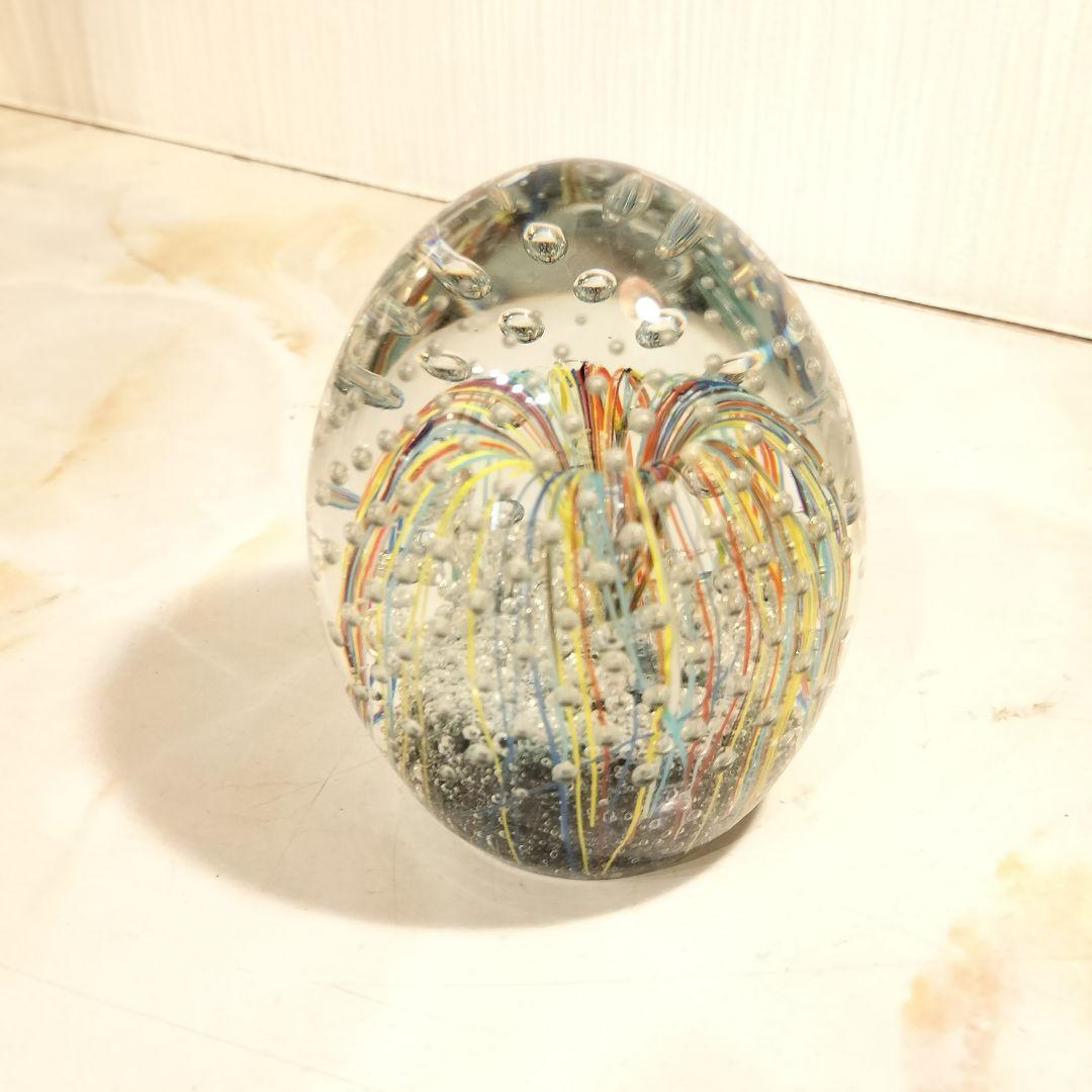 置物 Murano Glass Italy Egg Paperweight