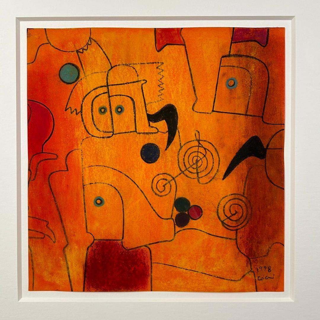 【最終値下げ】美品 谷川晃一「10月の翼」パステル画 1998年 額縁 絵本作家