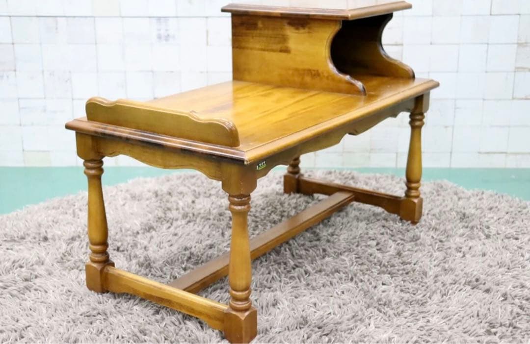 GMFS393○karimoku / カリモク コロニアル 電話台 FAX台