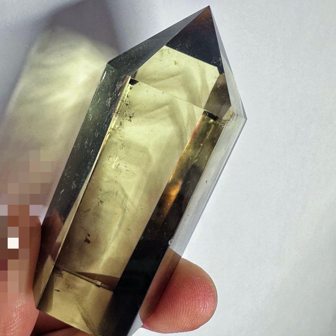 【開運 魔除】絶品❗️レインボー煙水晶スモーキーシトリン六角柱ファントムA1530