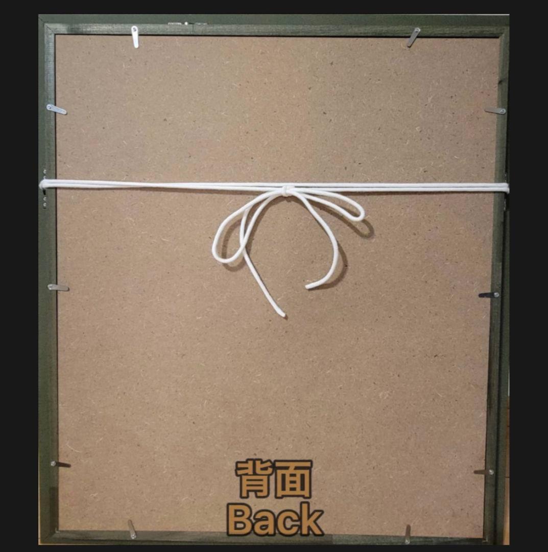 Valley waterfall 風景画  油彩画 額縁 肉筆