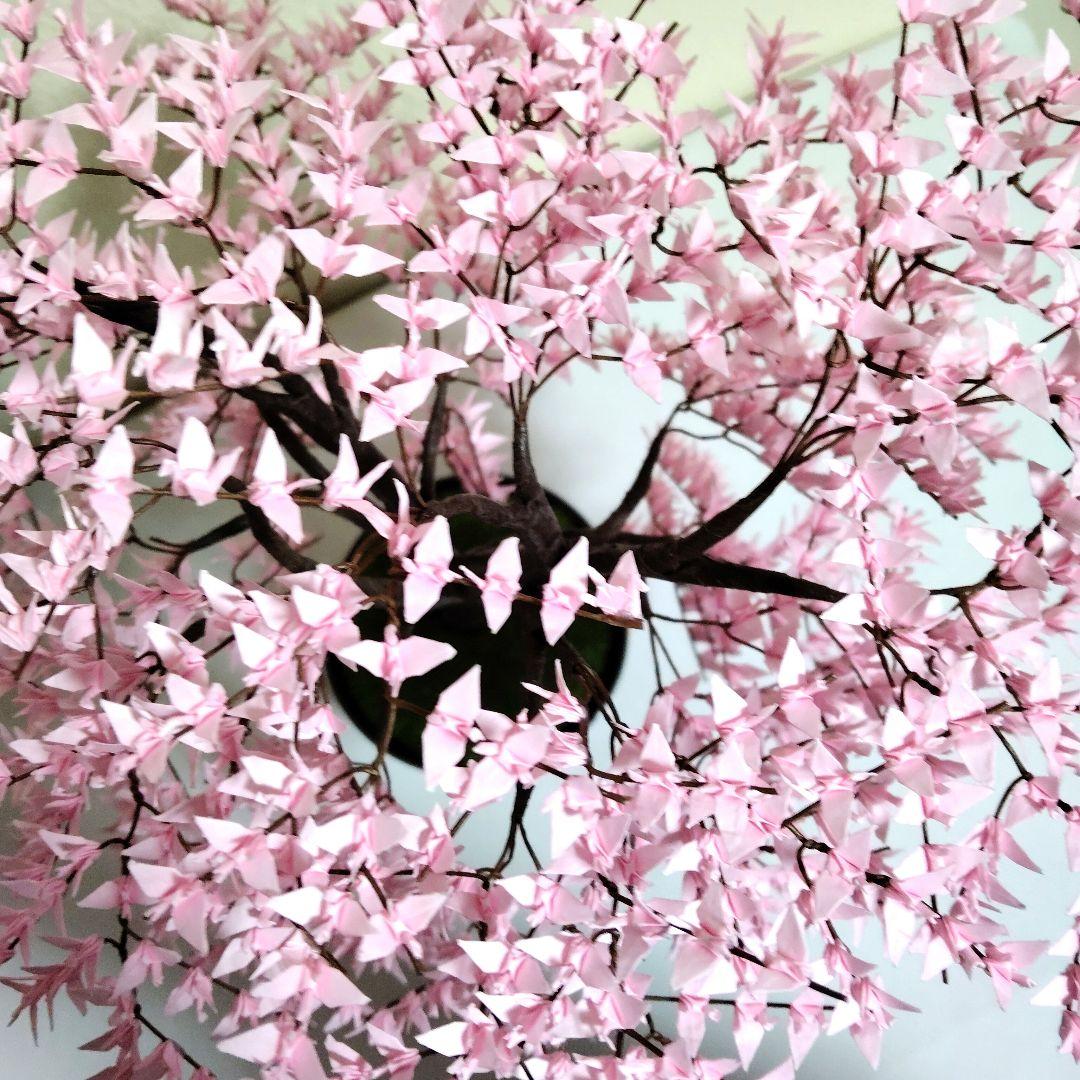 折り鶴盆栽(しだれ桜　盆栽)No.46