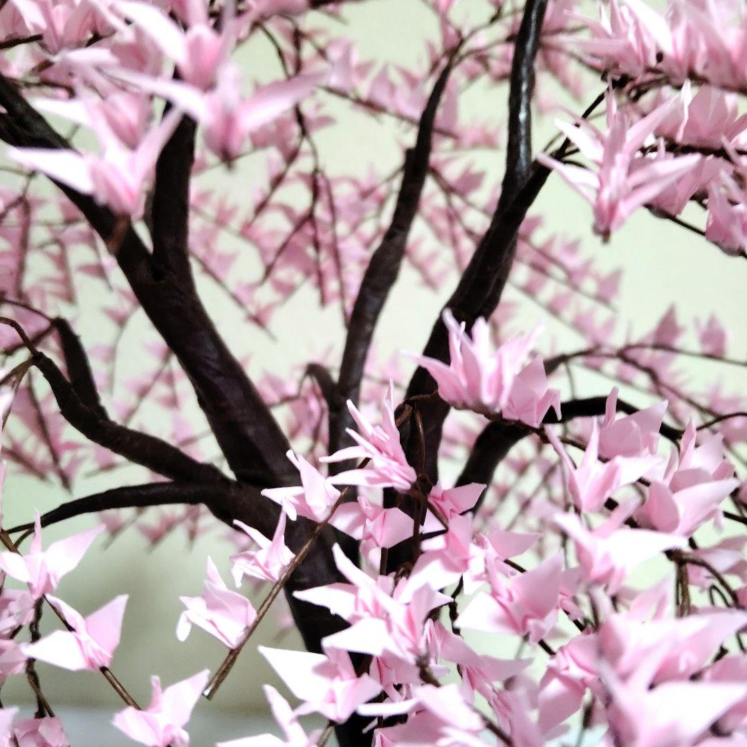 折り鶴盆栽(しだれ桜　盆栽)No.46