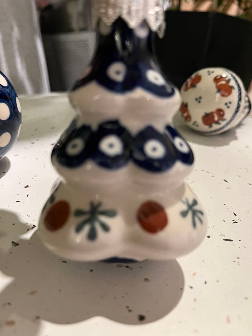 ポーリッシュポタリー　陶器製クリスマスオーナメントセット