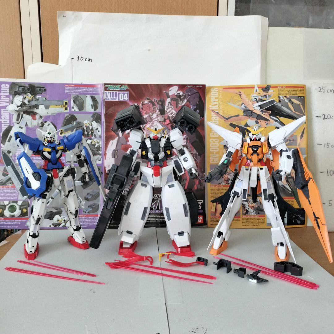 1/100 ガンプラ ガンダム ヴァーチェ ナドレ エクシア キュリオス 完成