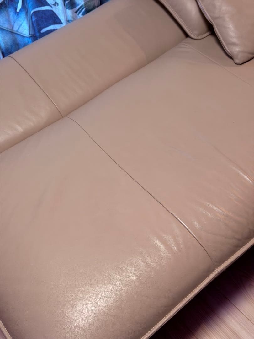 最終値下げ！ カウチソファ 本革 人気のアイボリー 大人気モデル ロゾ4