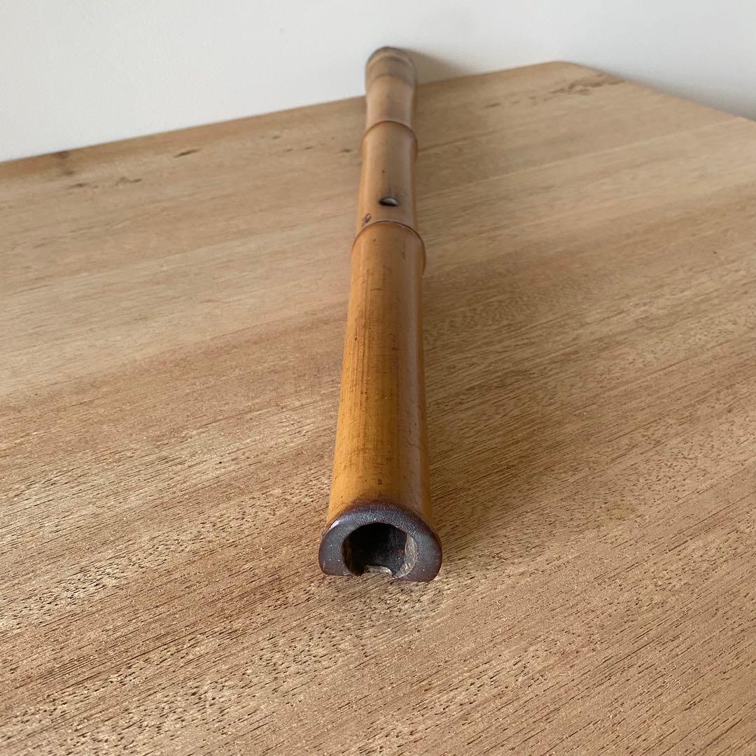 秋月銘　尺八　しゃくはち　竹製　和楽器　2本継ぎ　1尺8寸