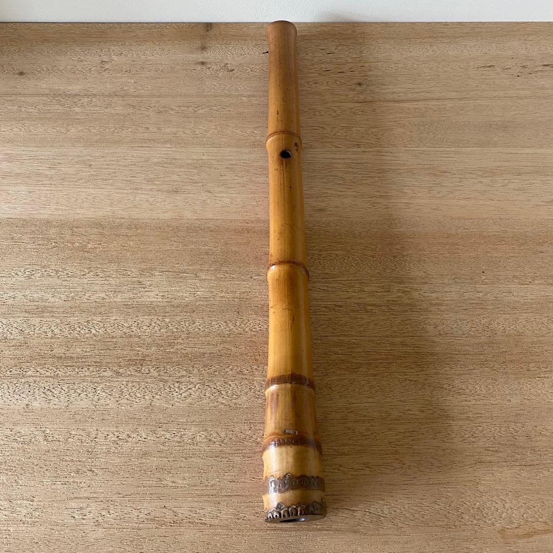 秋月銘　尺八　しゃくはち　竹製　和楽器　2本継ぎ　1尺8寸