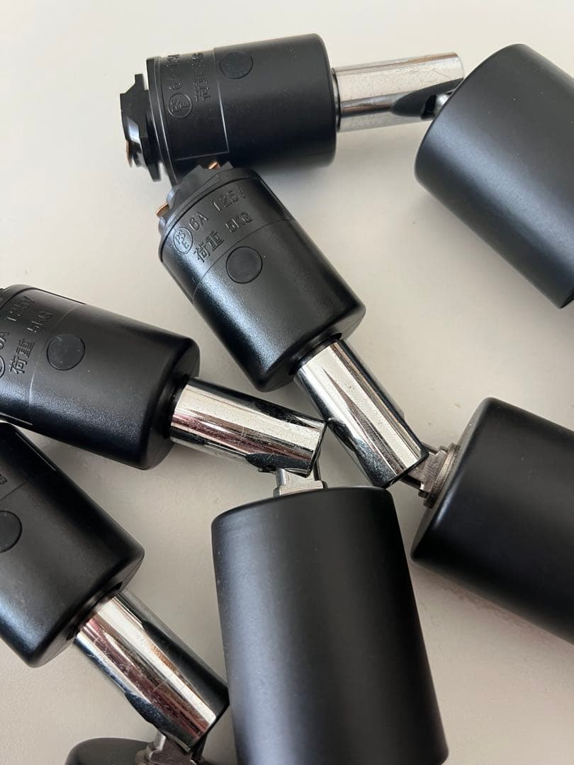 スポットライト ブラック 6個セット