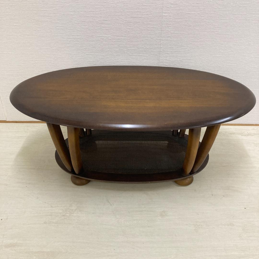 【カリモク】リビングテーブル　センターテーブル　楕円