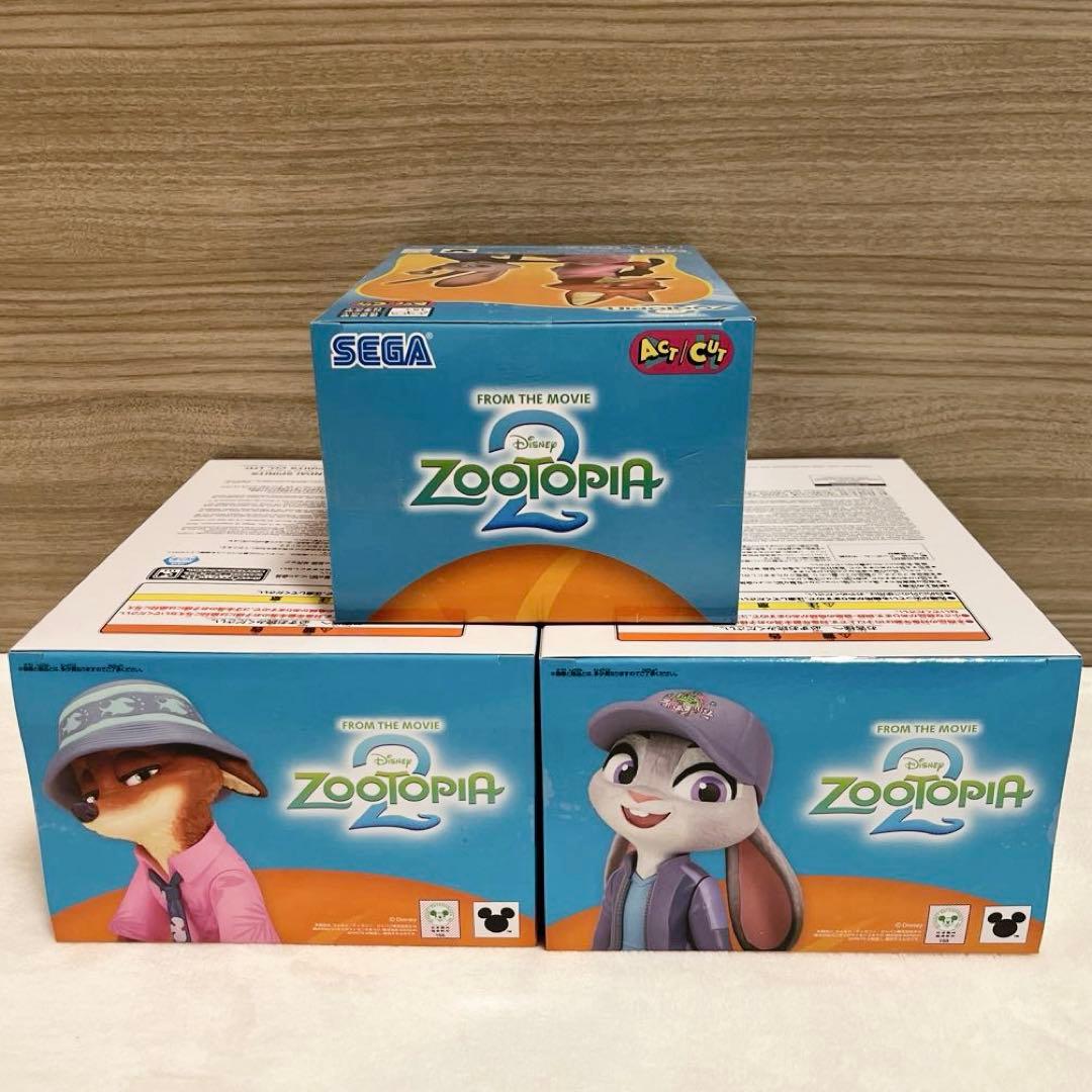 ディズニー　ズートピア2　ジュディ　ニック　フィギュア　3点セット