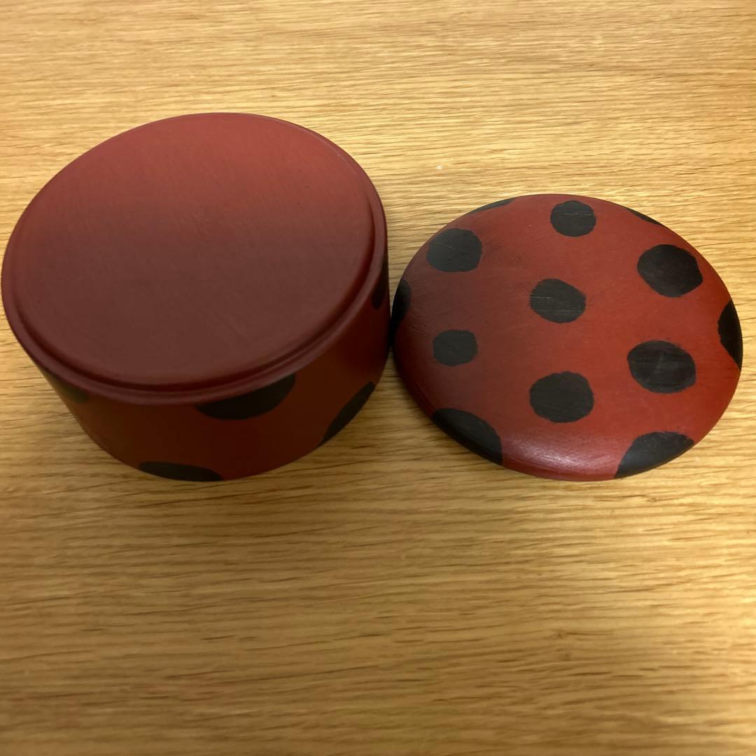 加藤那美子　作　漆弁当箱（水玉模様ミニ）