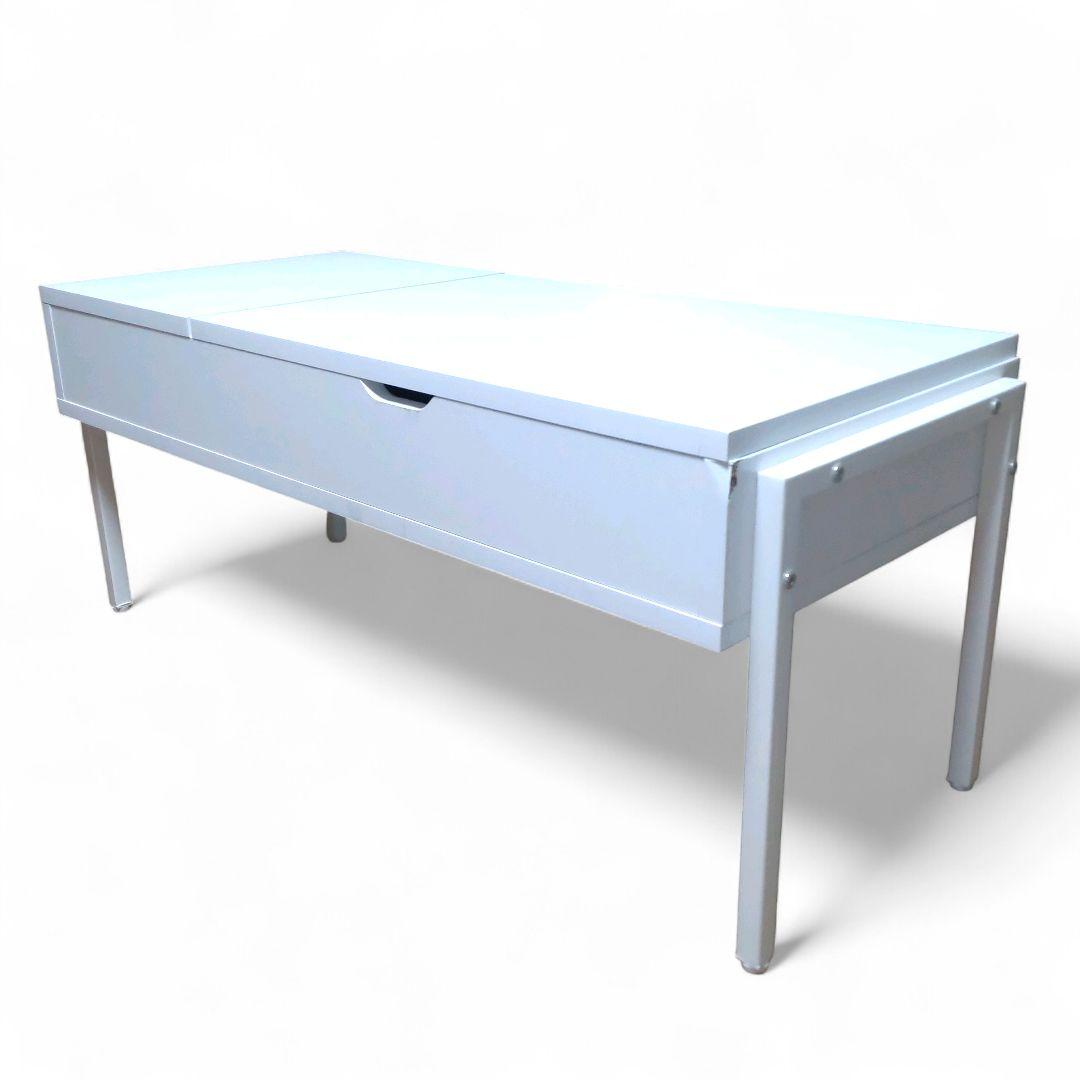 ＪＫプラン　昇降式 リビングテーブル　リフティング テーブル　ホワイト