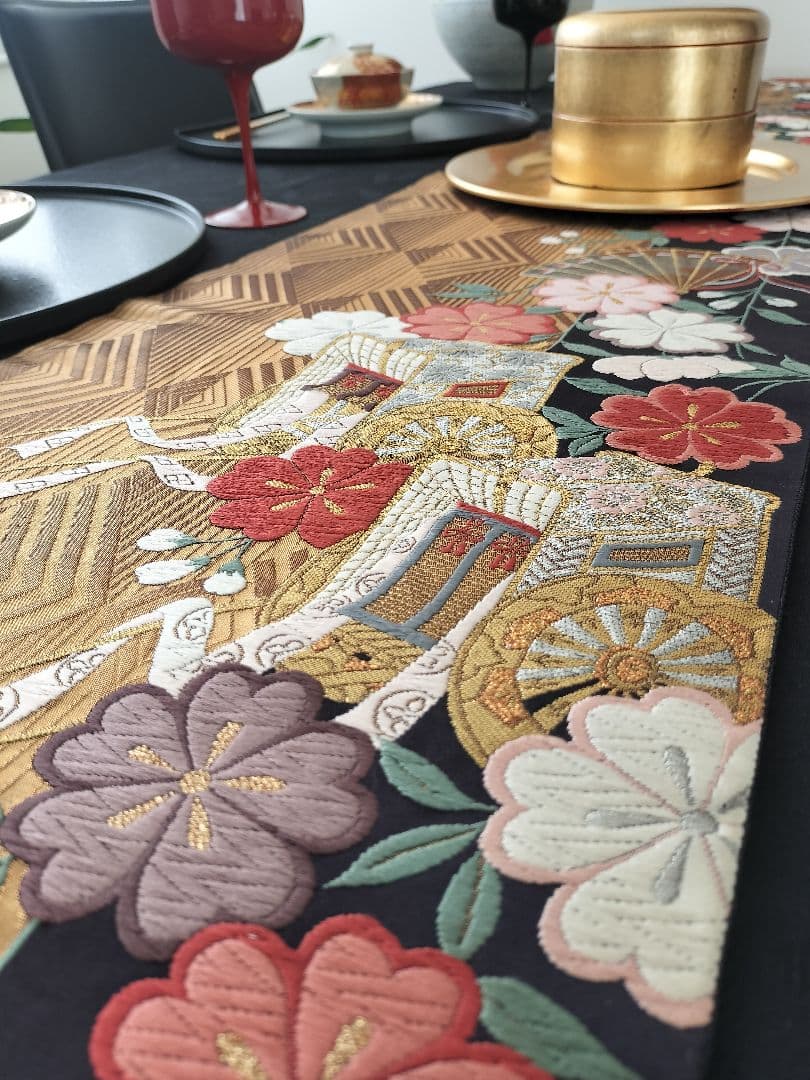 A959☆逸品‼️豪華刺繍‼️ひな祭り‼️テーブルランナー2m9cm - メルカリ