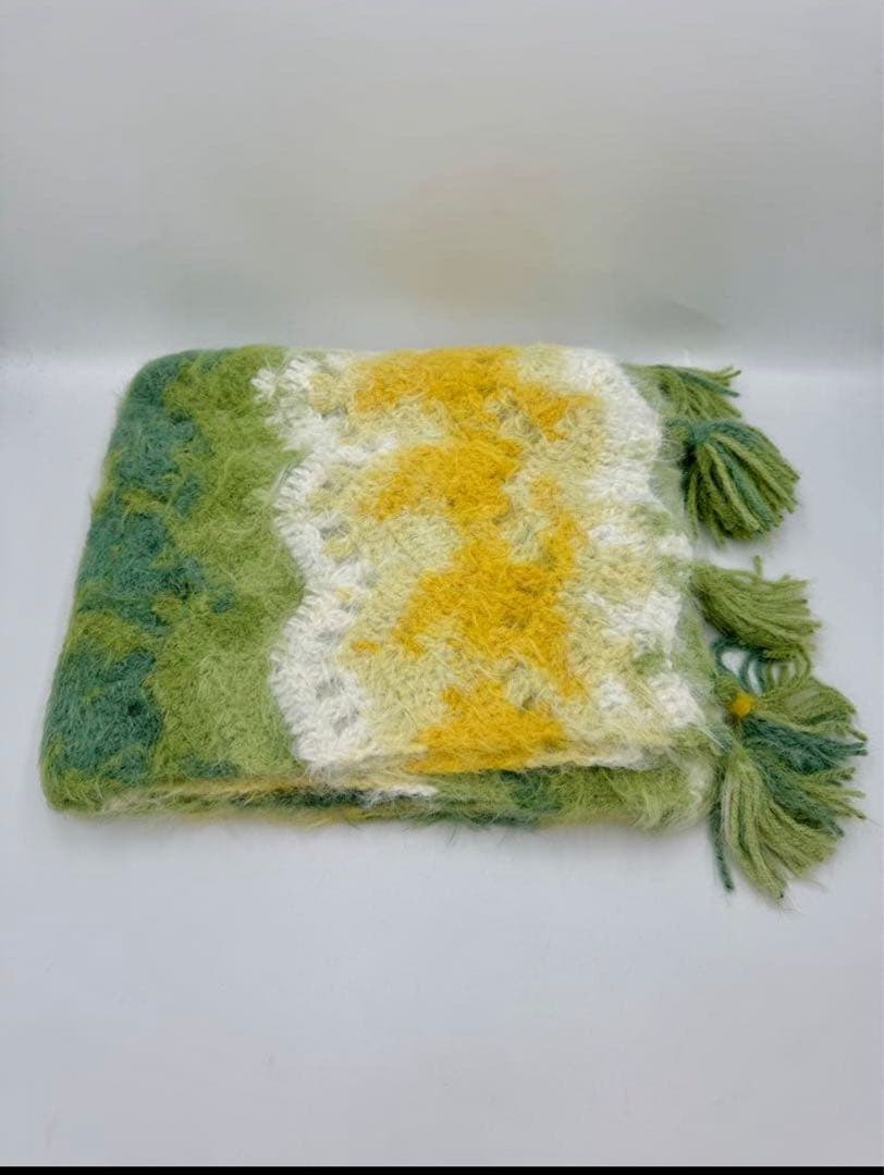 手編みマフラー 秋冬大活躍 マフラー #499