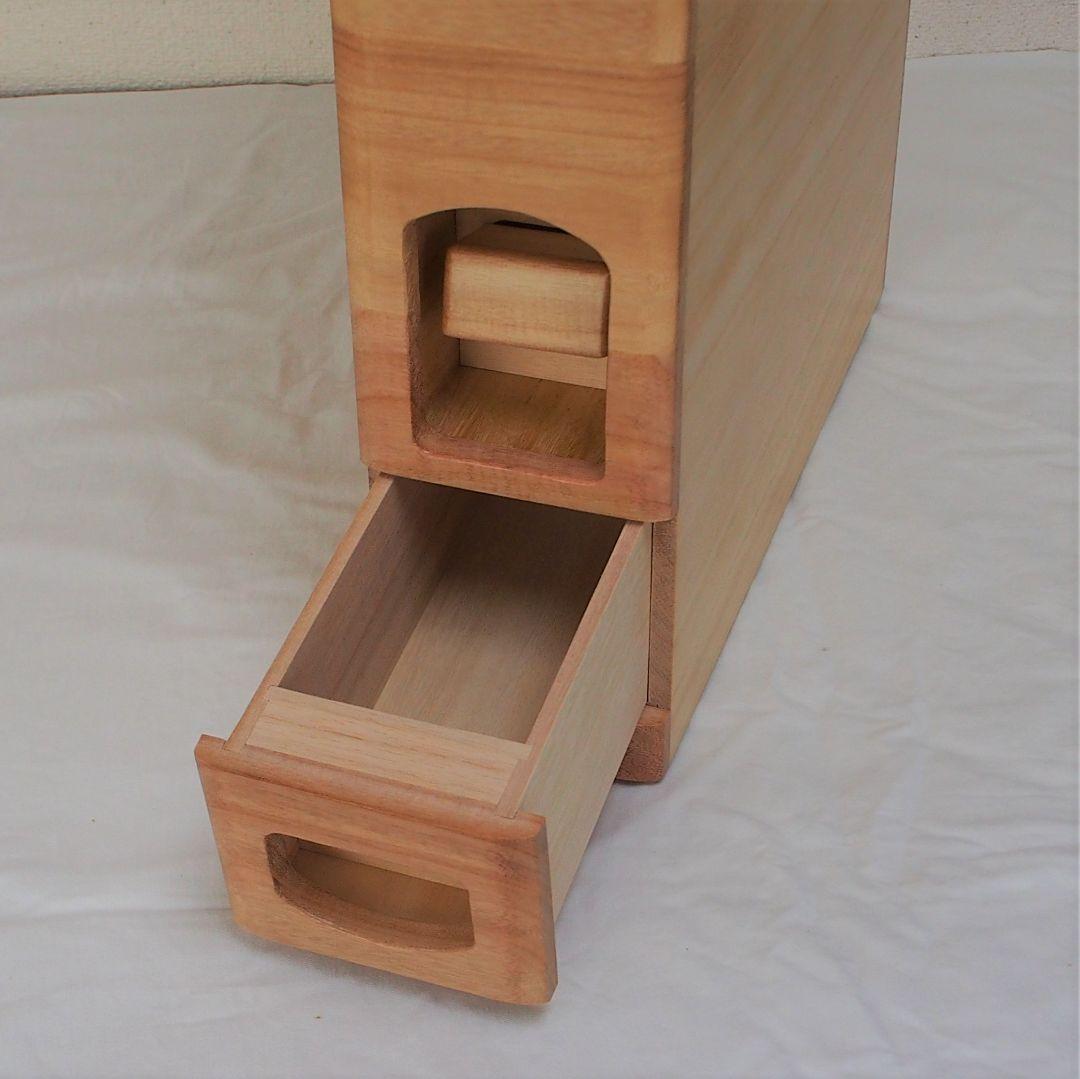 ★キャスター付 桐製スリムライスボックス(米びつ) ６kg 未使用品★