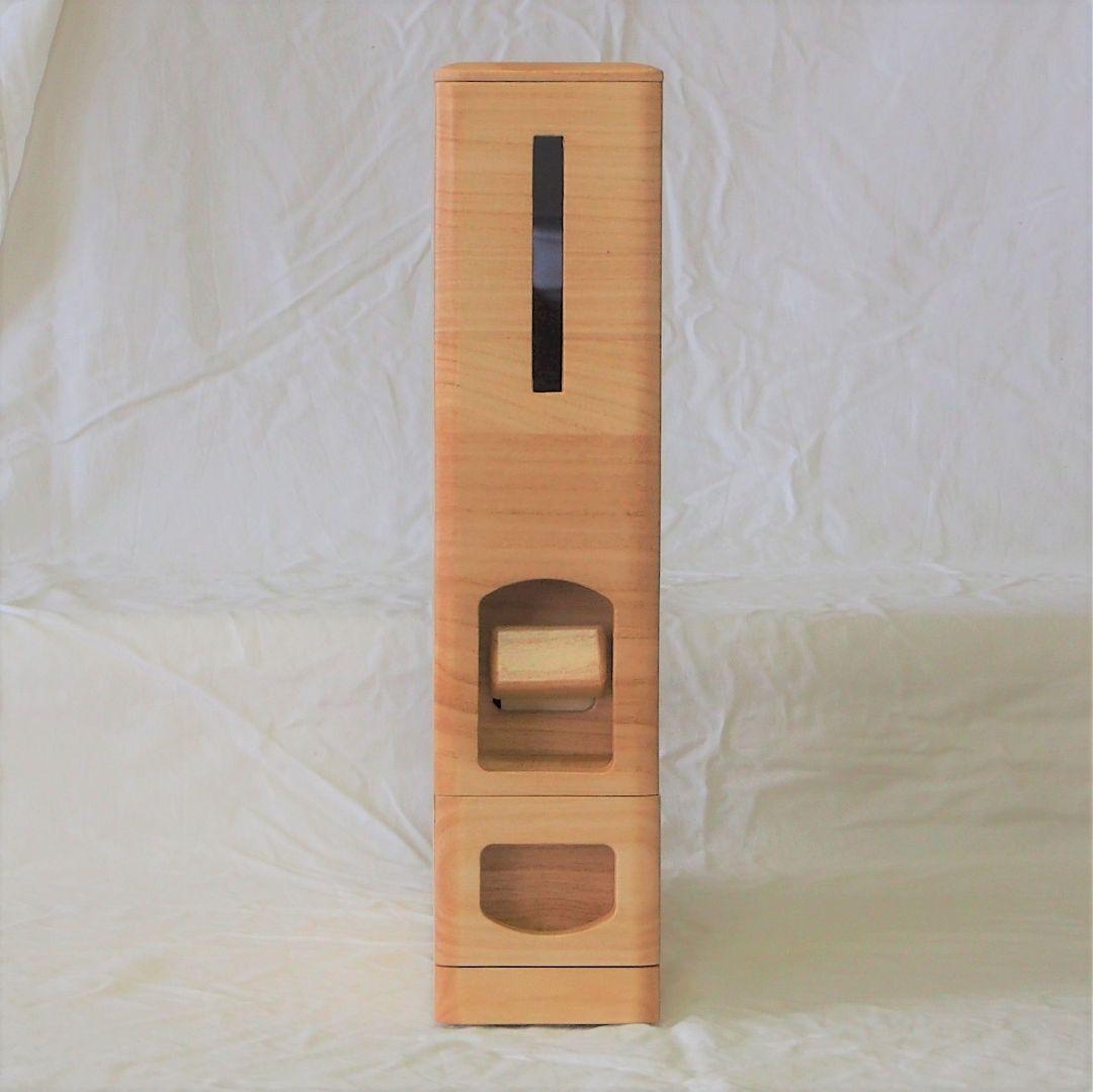 ★キャスター付 桐製スリムライスボックス(米びつ) ６kg 未使用品★