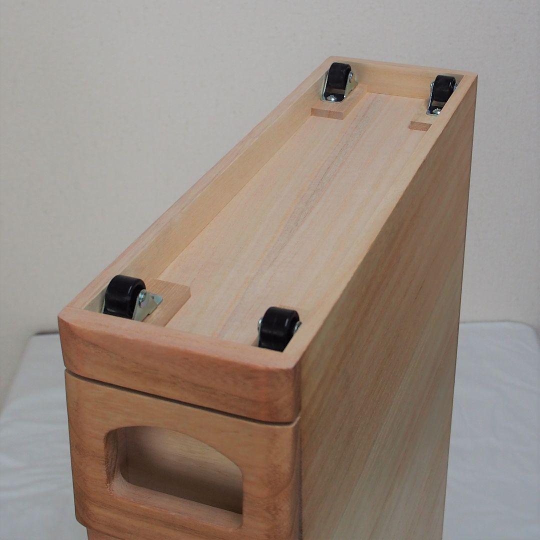 ★キャスター付 桐製スリムライスボックス(米びつ) ６kg 未使用品★