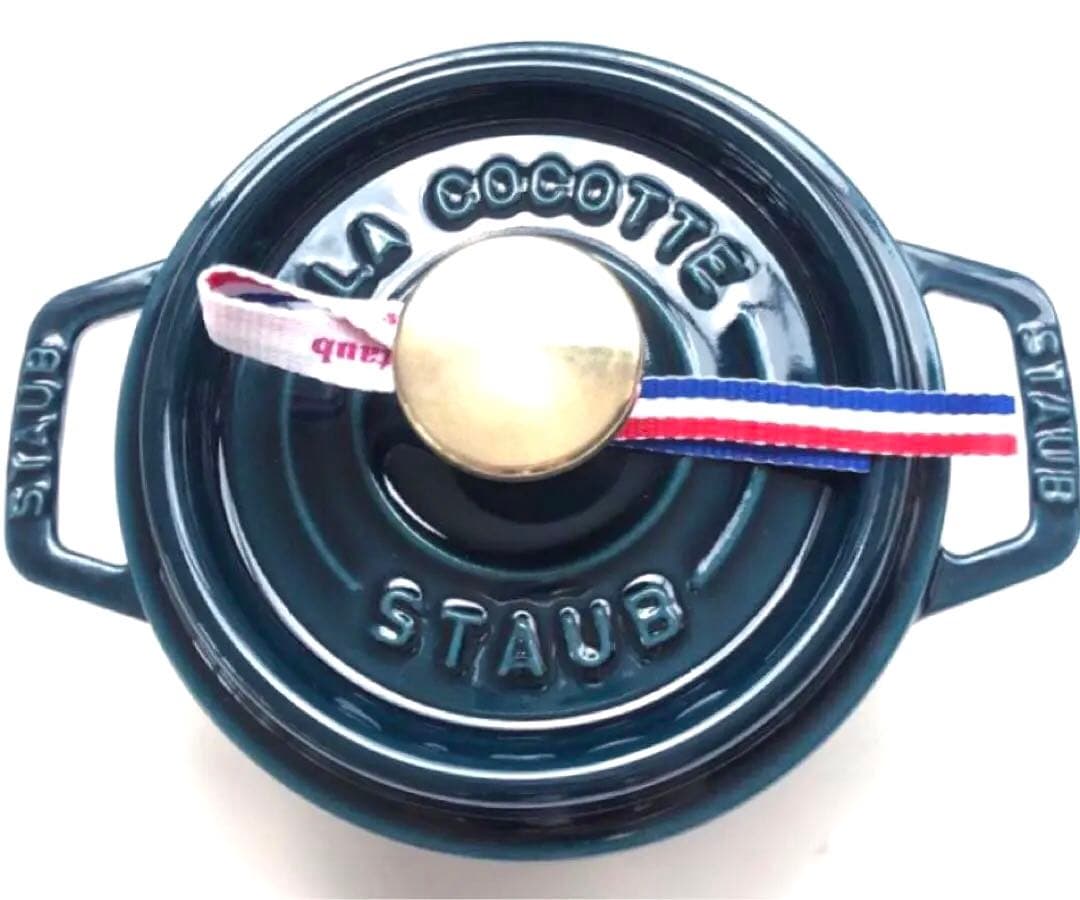 【新品】ストウブ ラウンド ラメール 14cm (生涯保証付) 真鍮ノブ