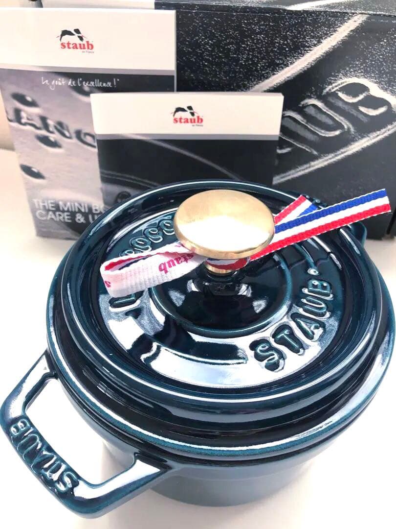 【新品】ストウブ ラウンド ラメール 14cm (生涯保証付) 真鍮ノブ