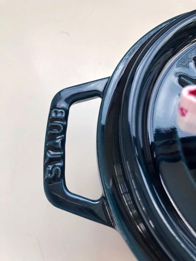 【新品】ストウブ ラウンド ラメール 14cm (生涯保証付) 真鍮ノブ