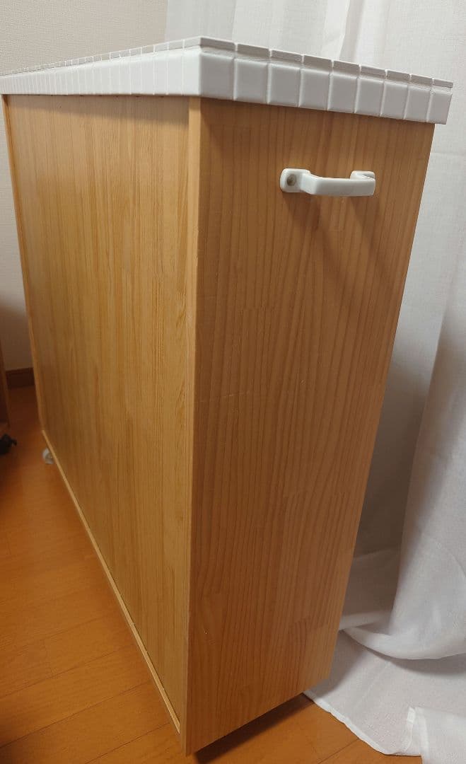 モモナチュラル キッチンワゴン タイル