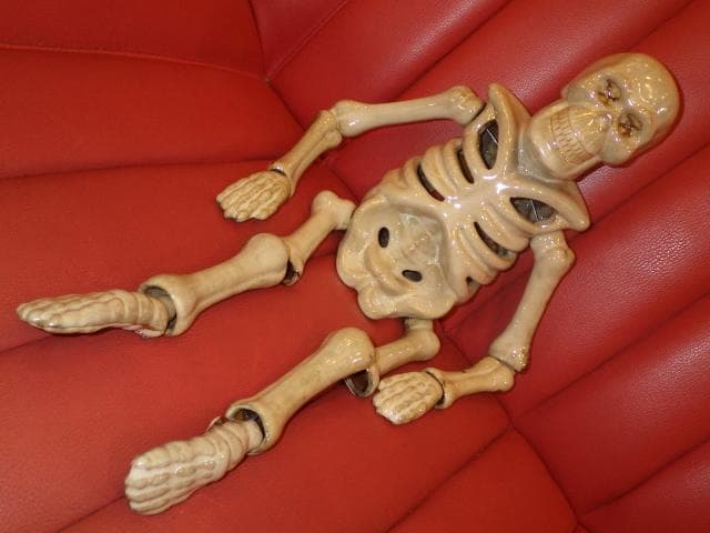 ビンテージ★スカル★キャンドルホルダー★灰皿★ハロウィン★お香★骨★置物★悪趣味