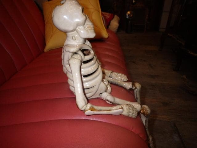 ビンテージ★スカル★キャンドルホルダー★灰皿★ハロウィン★お香★骨★置物★悪趣味