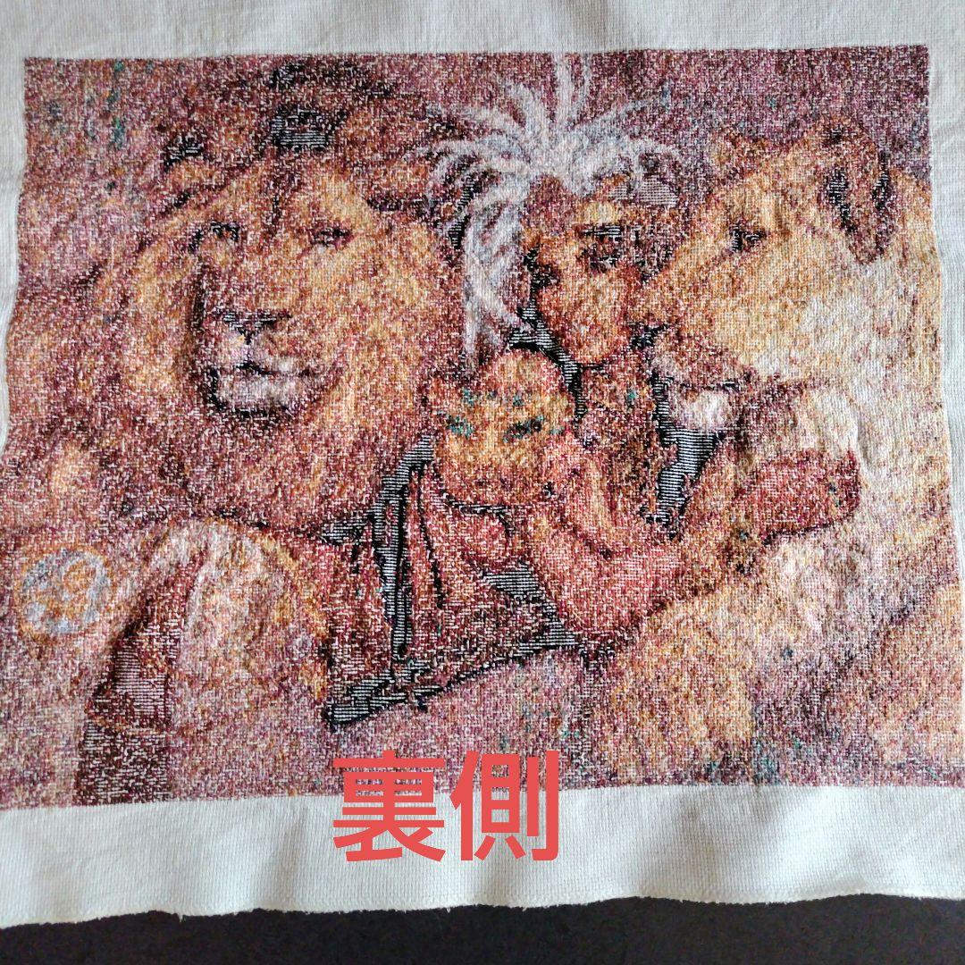 美女とライオンクロスステッチ完成品