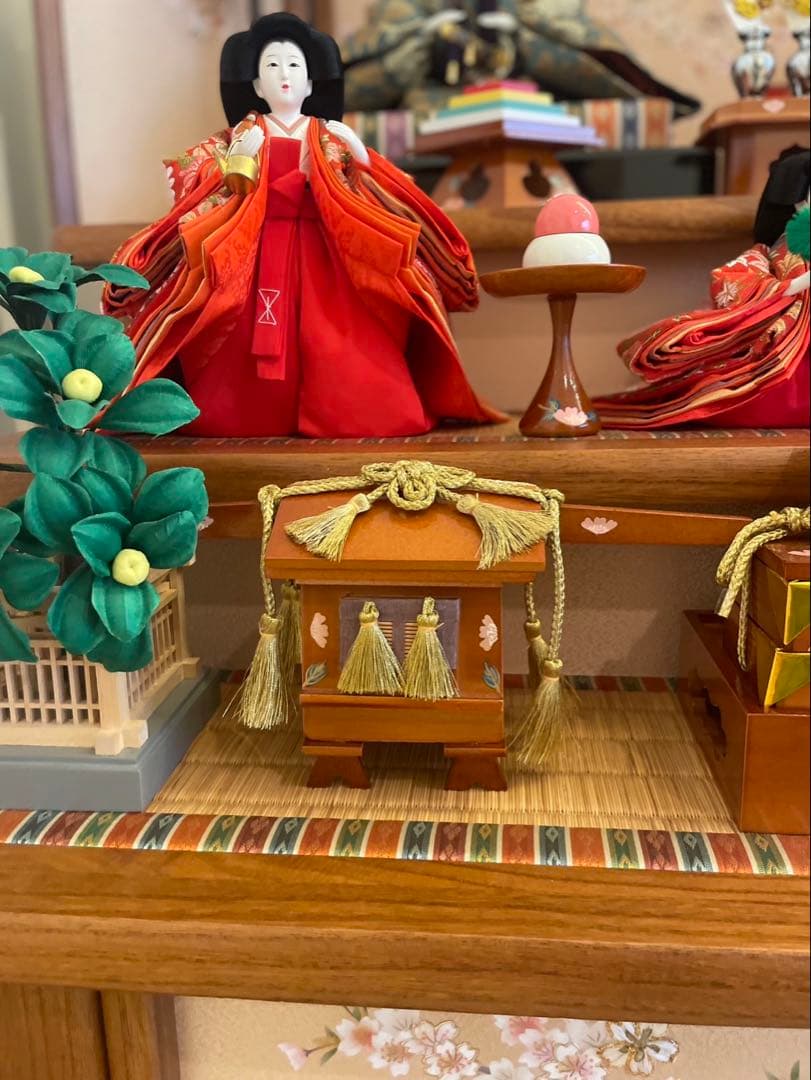 久宝堂　雛人形　3段　木目　段飾り　ひな人形　松屋町