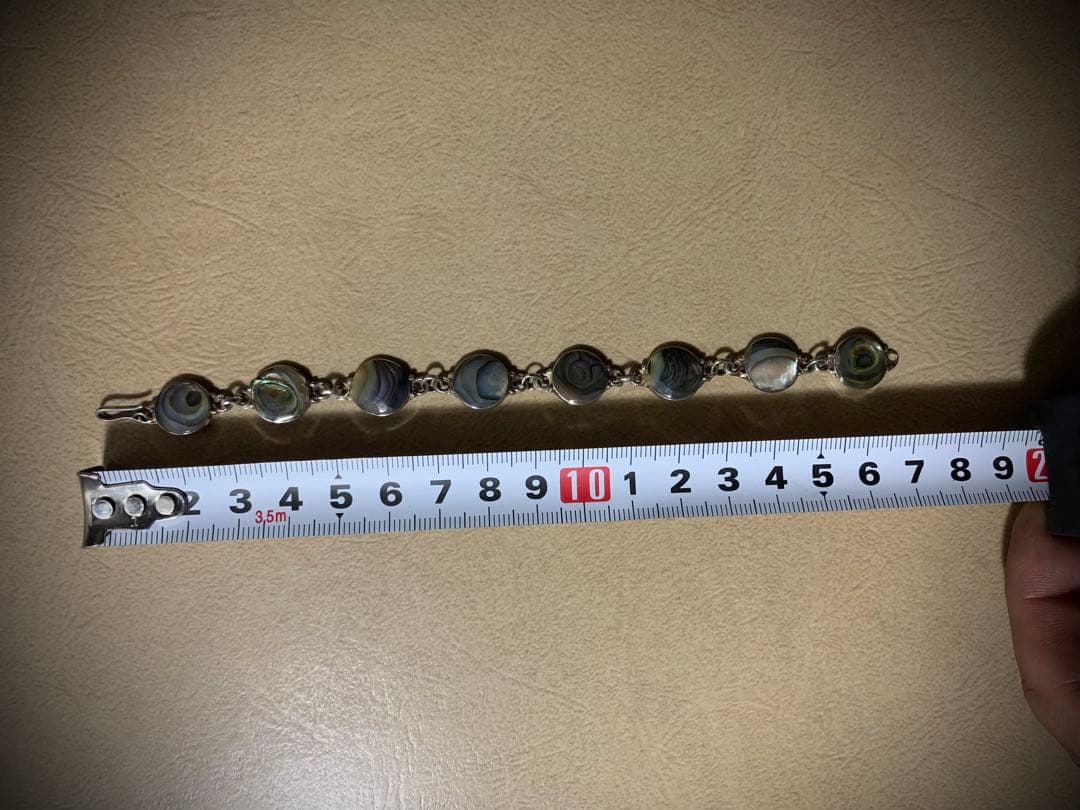 希少　ビンテージ　メキシカンジュエリー　シェルビーズ ブレスレット　925