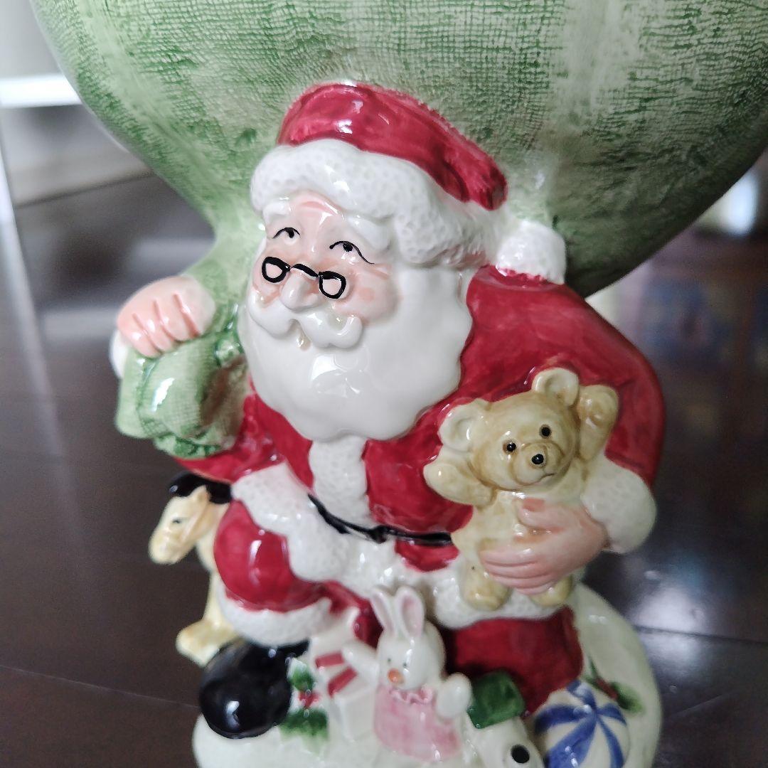 美品です！レア 海外アンティーク 陶器 サンタクロース コンポート皿