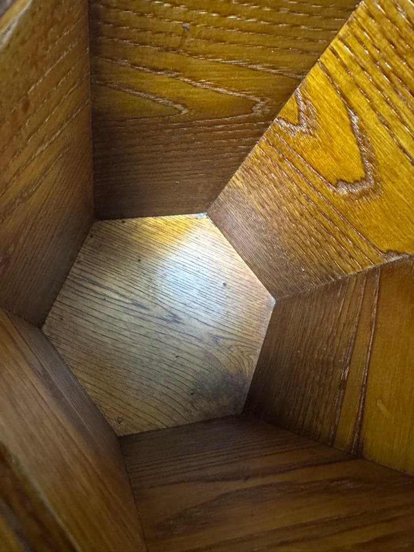 桜皮細工 樺細工 天然木 木製 ゴミ箱(チリ箱)18cm×18cm×21cm