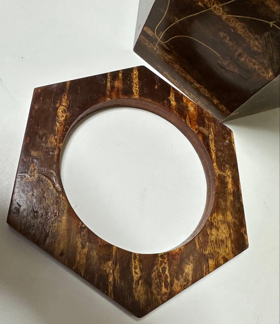 桜皮細工 樺細工 天然木 木製 ゴミ箱(チリ箱)18cm×18cm×21cm