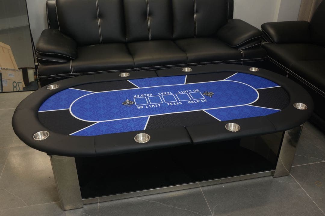 新品未使用 折畳ポーカーテーブル WPTブルー 収納可能！コンパクト