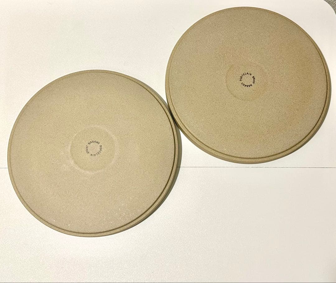 【新品】ハサミポーセリン 25.5cm ナチュラル 2枚セット ランチプレート