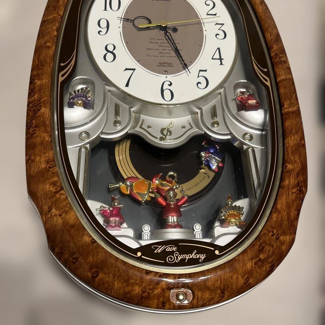 SEIKO 電波クロックからくりメロディ付き掛時計