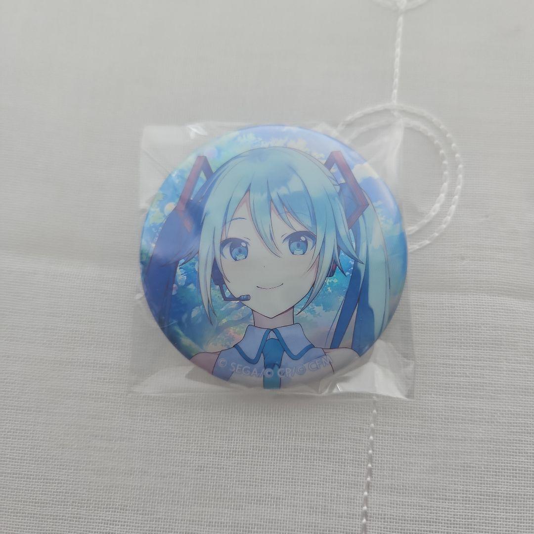 ②プロジェクトセカイ 5周年 オーロラ缶バッジ バチャシン 初音ミク