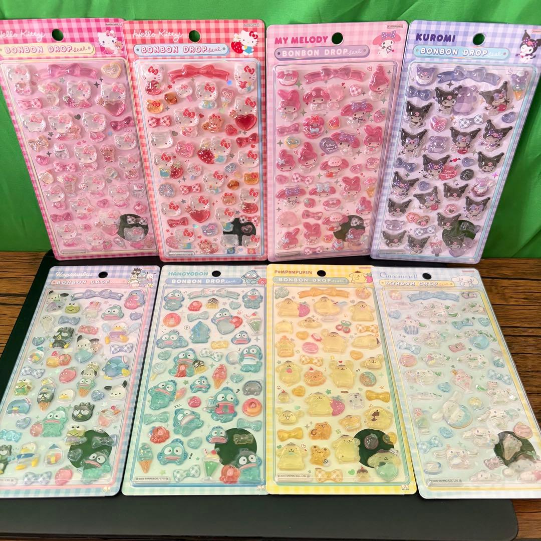 正規品／激レア】サンリオ ボンボンドロップシール 全8種シールセット