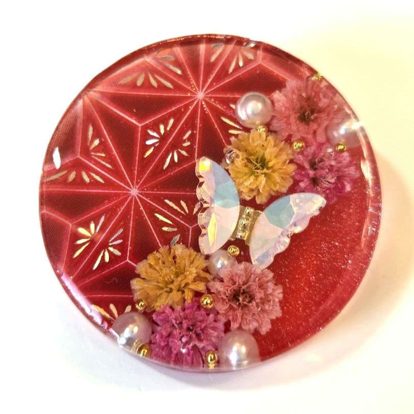 メグえもん　レジンヘアゴム ヘアアクセサリー　丸　約３.5cm