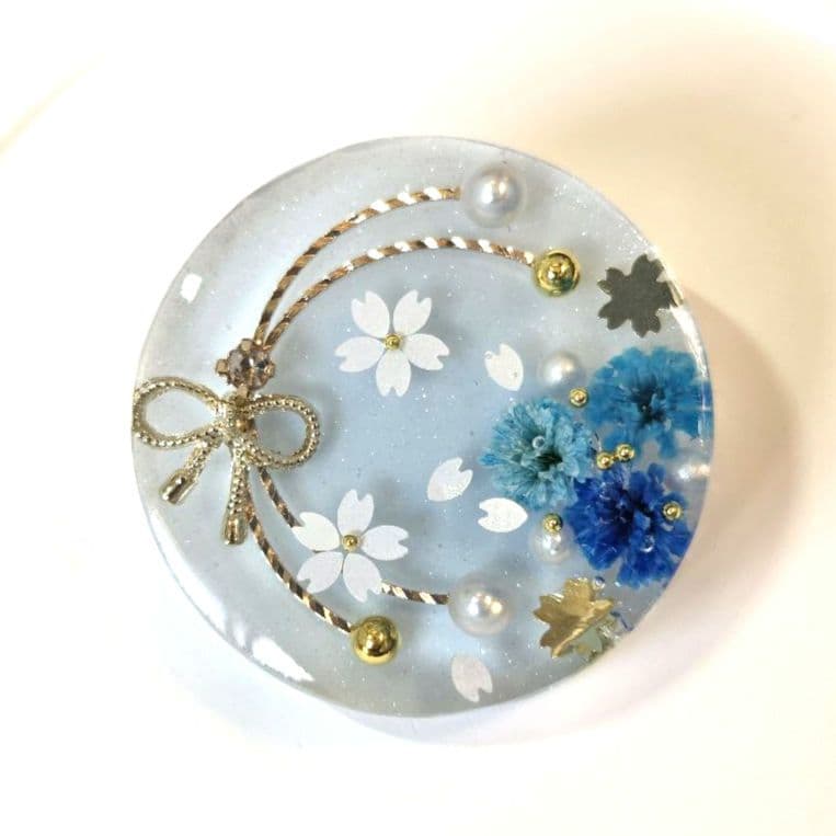 メグえもん　レジンヘアゴム ヘアアクセサリー　丸　約３.5cm