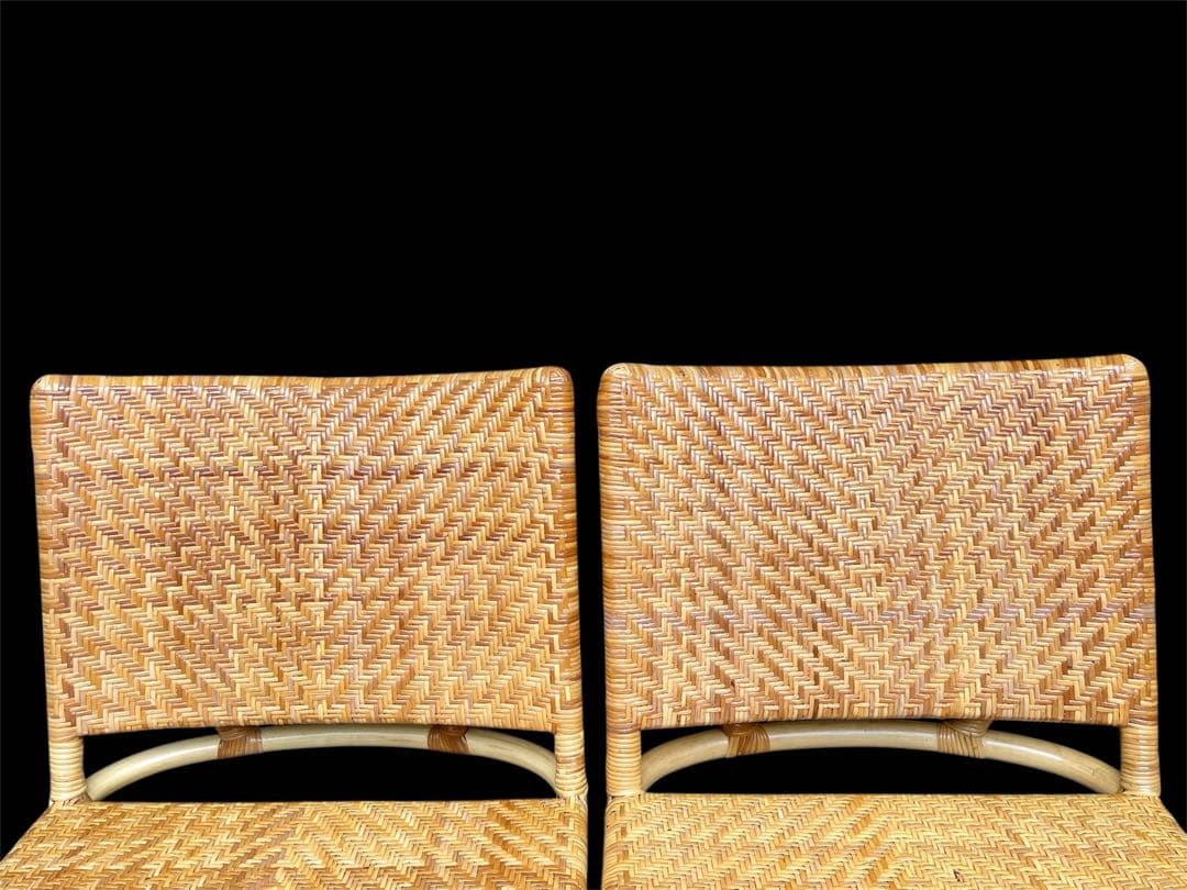 山川ラタン 天然籐編み 座椅子 2点セット ナチュラル 皇室御用達 傷防止カバー