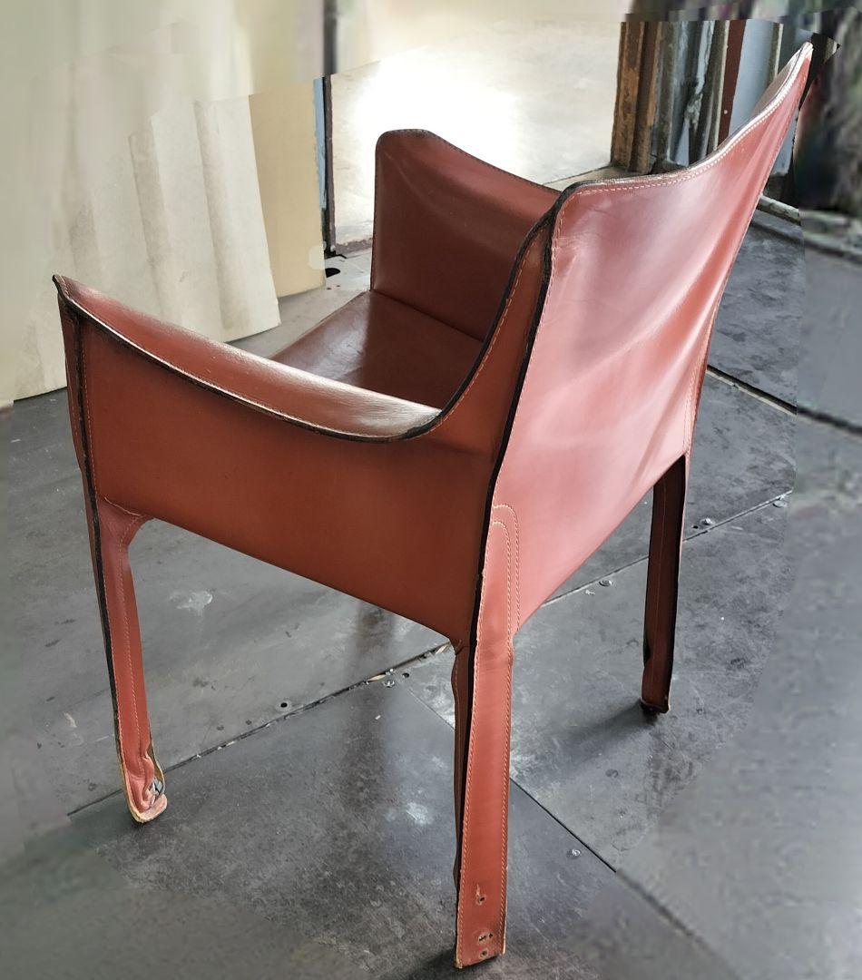 カッシーナ　ブラウンレザー アームチェア