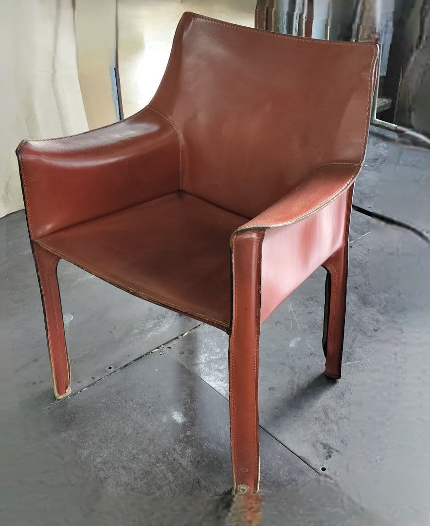 カッシーナ　ブラウンレザー アームチェア