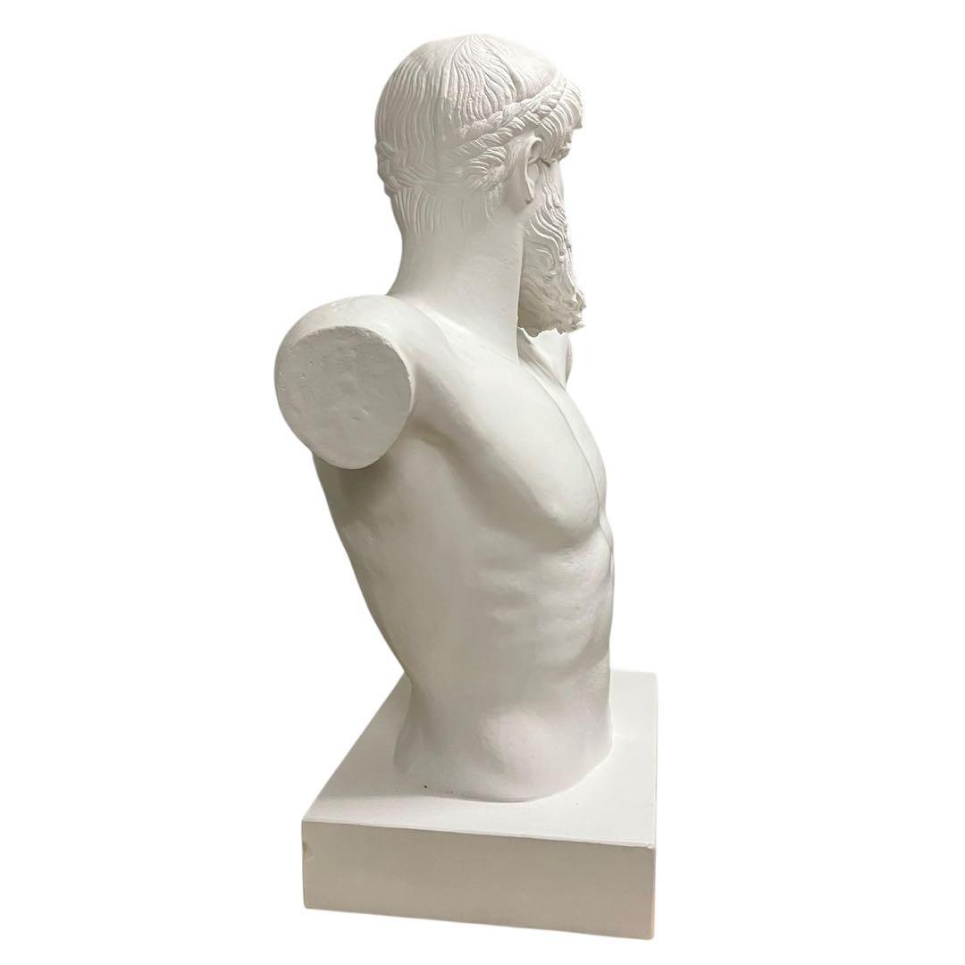 【希少】ポセイドン 石膏像 石像 胸像 デッサン 特大 彫刻 置物 オブジェ