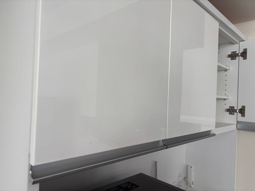 （美品)ニトリ キッチンカウンター W120 レジューム レンジボード ホワイト