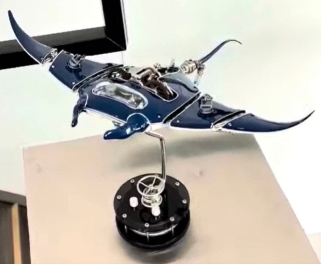 【正規品】スチームパンク メカニカルマンタ 金属ギア可動 組み立て不要　完成品