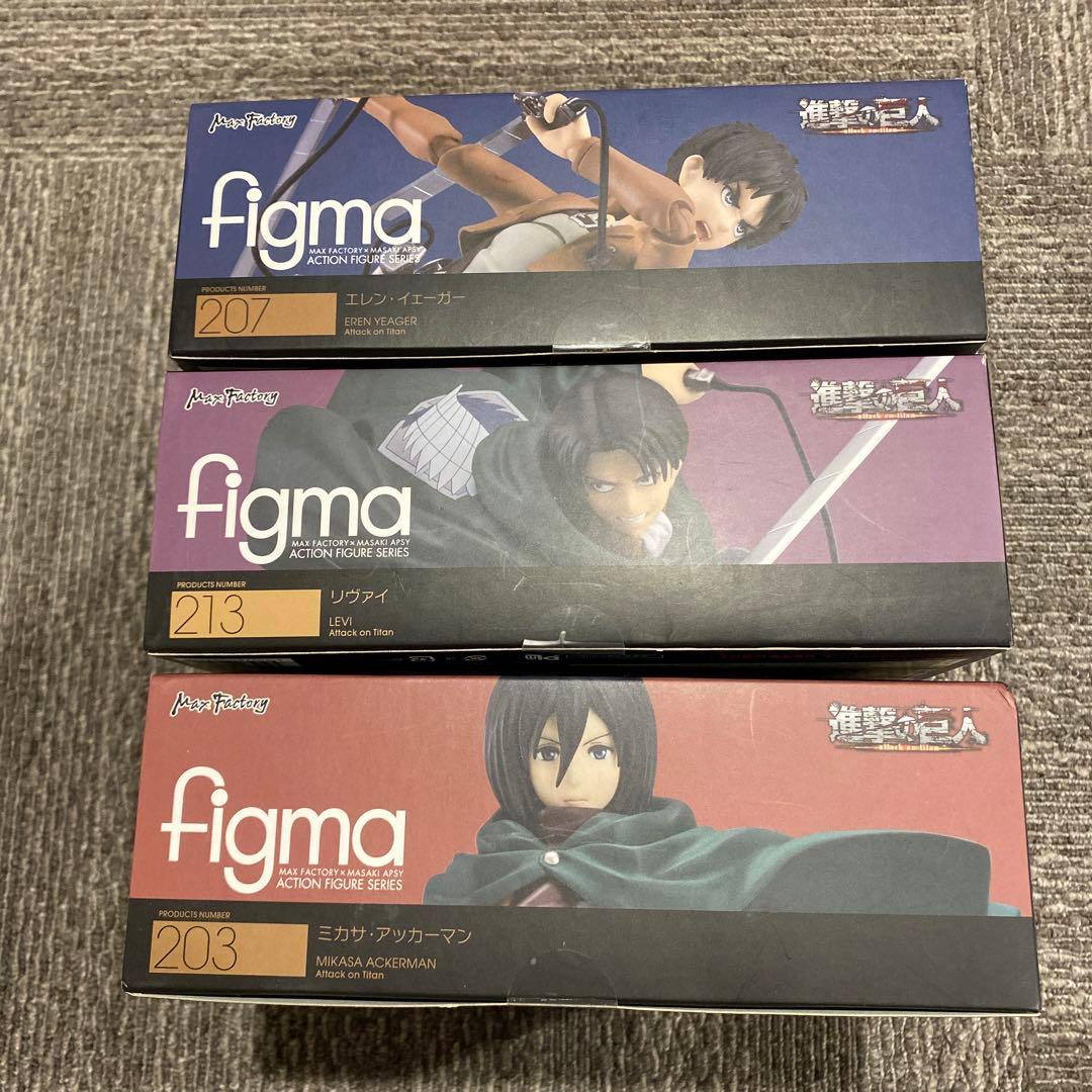 進撃の巨人 figma フィギュア エレン・イェーガー リヴァイ 兵長 ミカサ